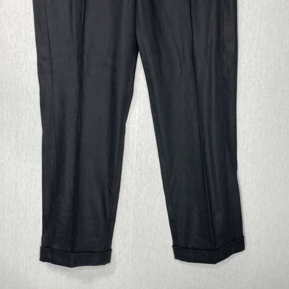 J. Jill Linen Stretch Pull-On Pants Size Small Black Old Money Office Business - Picture 3 of 12